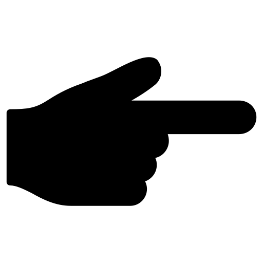 icono de una mano dando una indicación